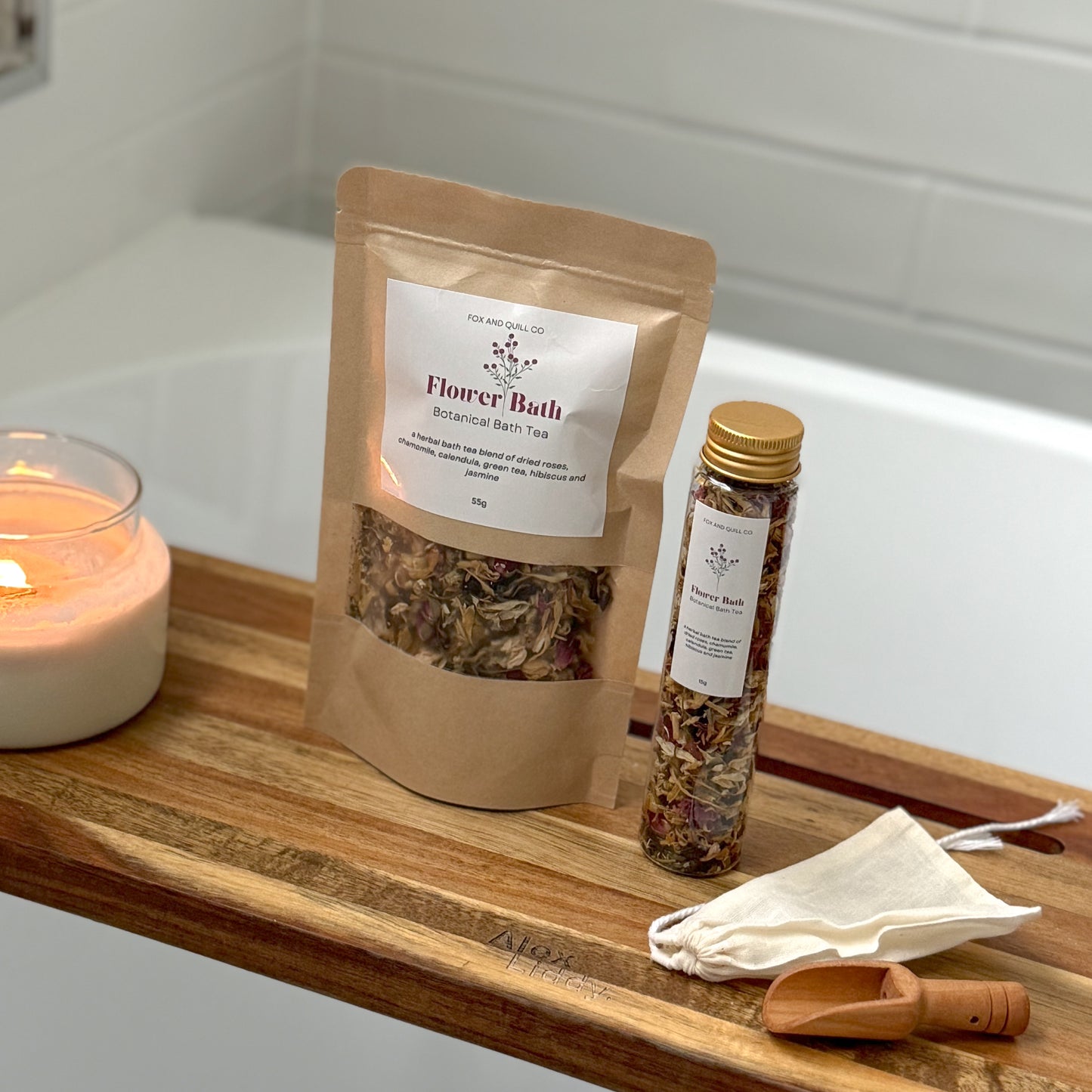 flower bath botanical bath tea