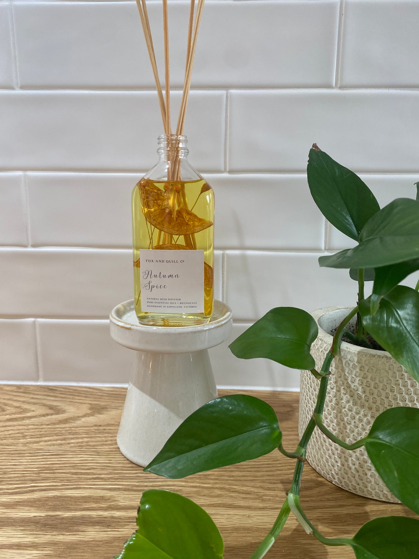 autumn spice botanical reed diffuser