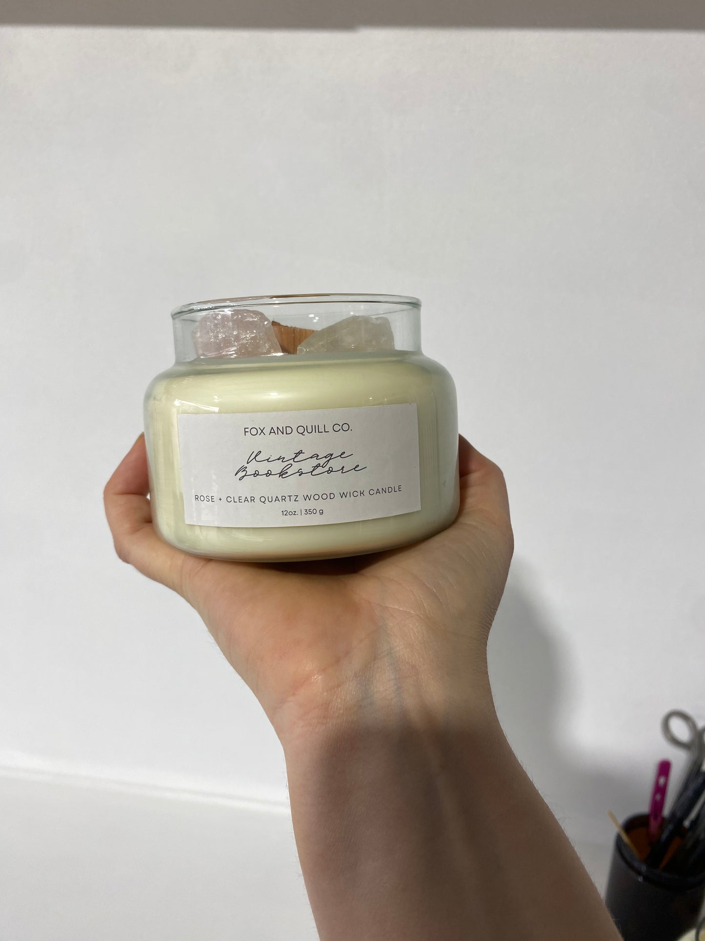 vintage bookstore apothecary soy candle